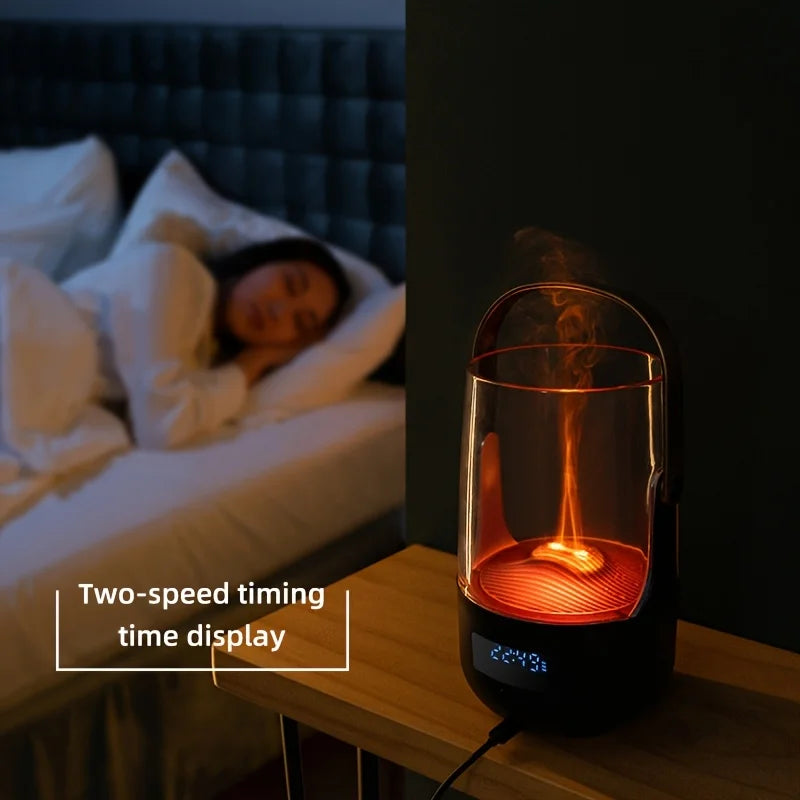 Vintage Flame Diffuser Create a Cozy Ambiance 200ML Aromatherapy Humidifier With 3 Timer Modes, Soothing Glow & Safe Auto-Off