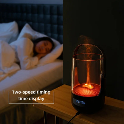 Vintage Flame Diffuser Create a Cozy Ambiance 200ML Aromatherapy Humidifier With 3 Timer Modes, Soothing Glow & Safe Auto-Off
