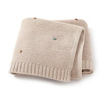 Ultra-Soft Knitted Baby Blanket – 90×70cm Cotton Swaddle Wrap