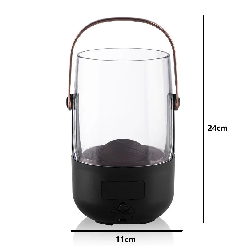 Vintage Flame Diffuser Create a Cozy Ambiance 200ML Aromatherapy Humidifier With 3 Timer Modes, Soothing Glow & Safe Auto-Off