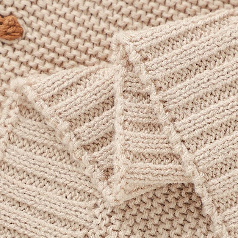 Ultra-Soft Knitted Baby Blanket – 90×70cm Cotton Swaddle Wrap