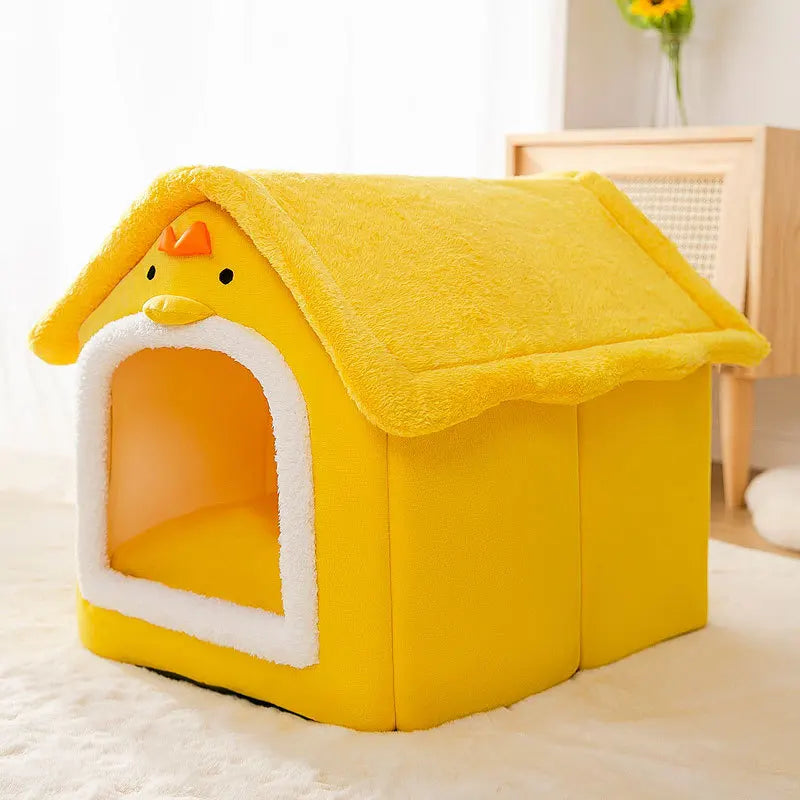 Dog bed Can Be Disassembled and Washed puppy tent For pet , Providing Warmth for Autumn and Winter, with Plush and Non Slip Mats