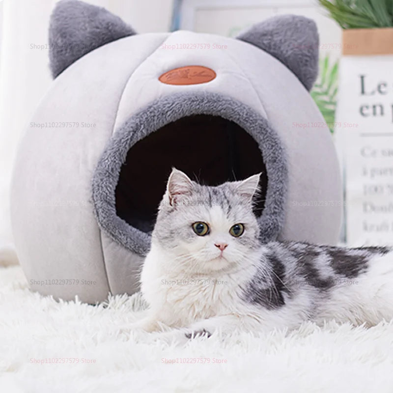 Warm Pet Bed Cat Bed Large Thickened Pet Nest Windproof and Coldproof Winter Pet Mat Home Comfortable Warm Cat Mat Cat Nest